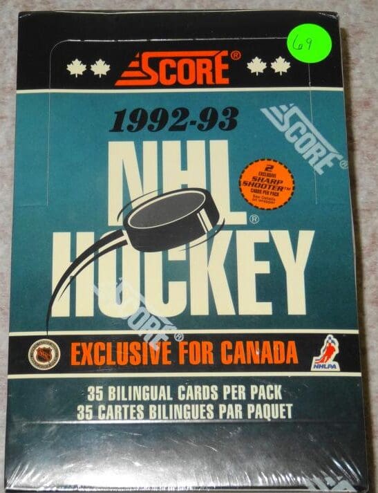 1992-93 Score Canadian Hockey Hobby Jumbo Box