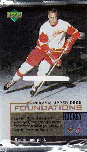 2002-03 Upper Deck Foundations Hockey Hobby Balíček