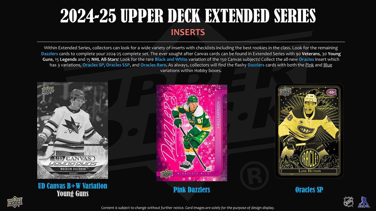 2024-25 Upper Deck Extended Series Hockey Hobby Balíček - Obrázek 5