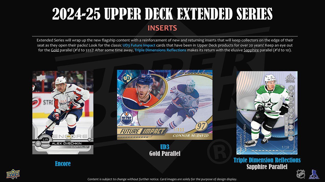 2024-25 Upper Deck Extended Series Hockey Hobby Balíček - Obrázek 4