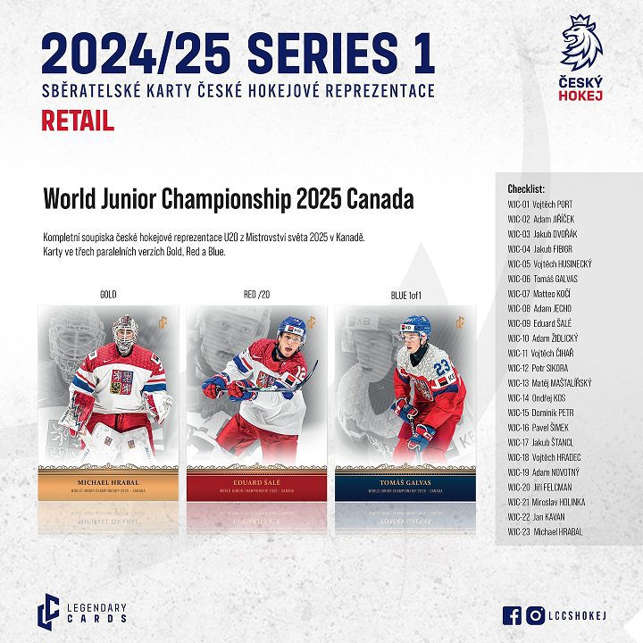 2024-25 LC Český Hokej Series 1 Retail Hockey Balíček - Obrázek 9