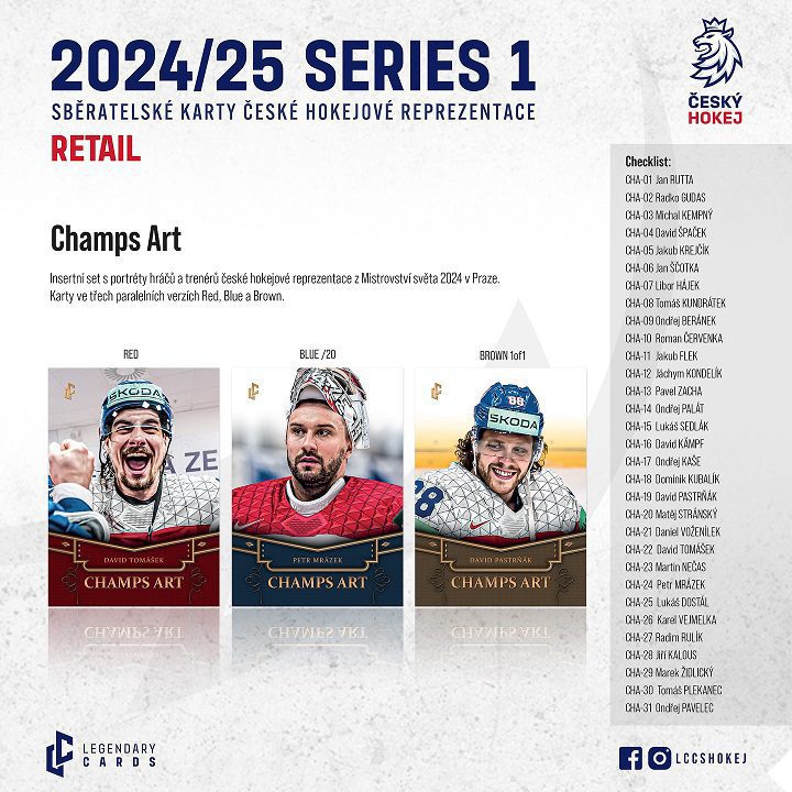 2024-25 LC Český Hokej Series 1 Retail Hockey Balíček - Obrázek 6
