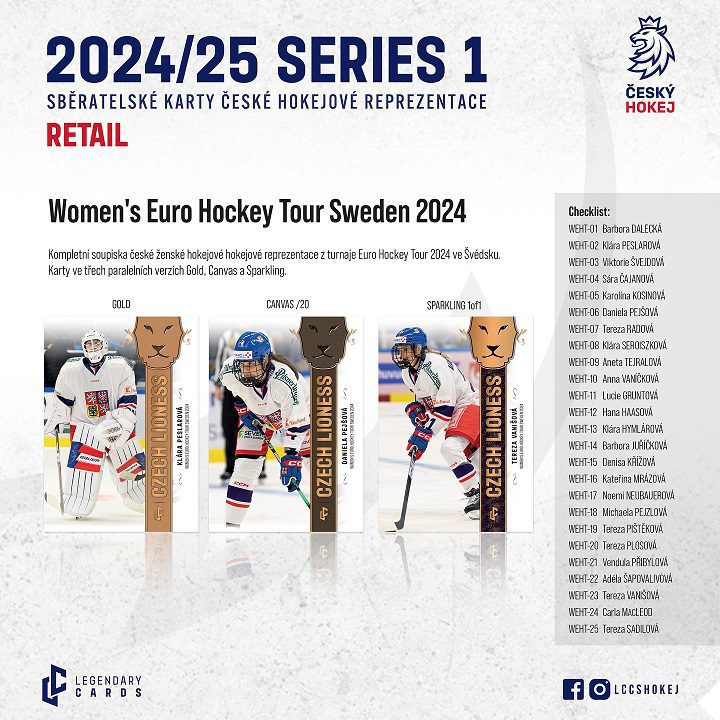 2024-25 LC Český Hokej Series 1 Retail Hockey Balíček - Obrázek 4