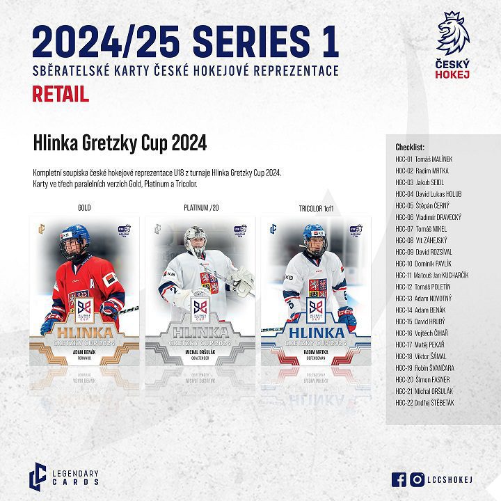2024-25 LC Český Hokej Series 1 Retail Hockey Balíček - Obrázek 3