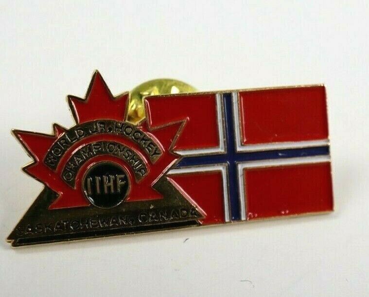Odznak World JR Hockey Championship Team Norway Saskatchewan Canada