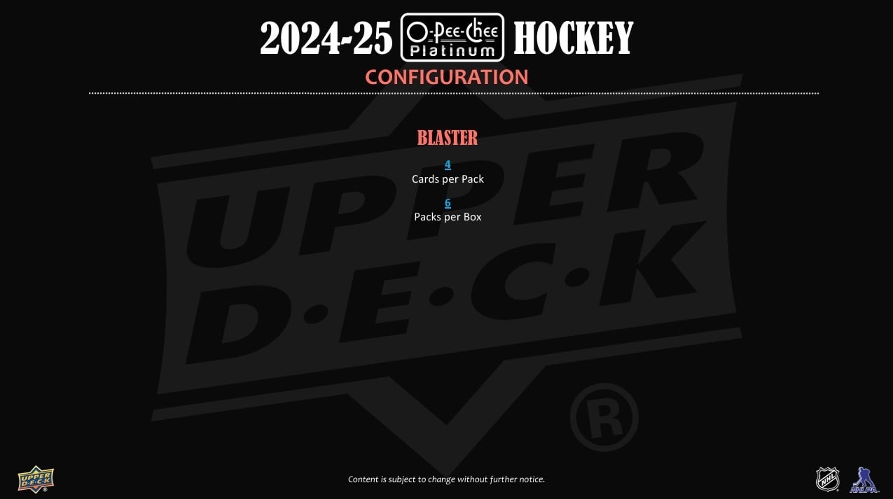 2024-25 Upper Deck O-Pee-Chee Platinum Hockey Blaster Box - Obrázek 2