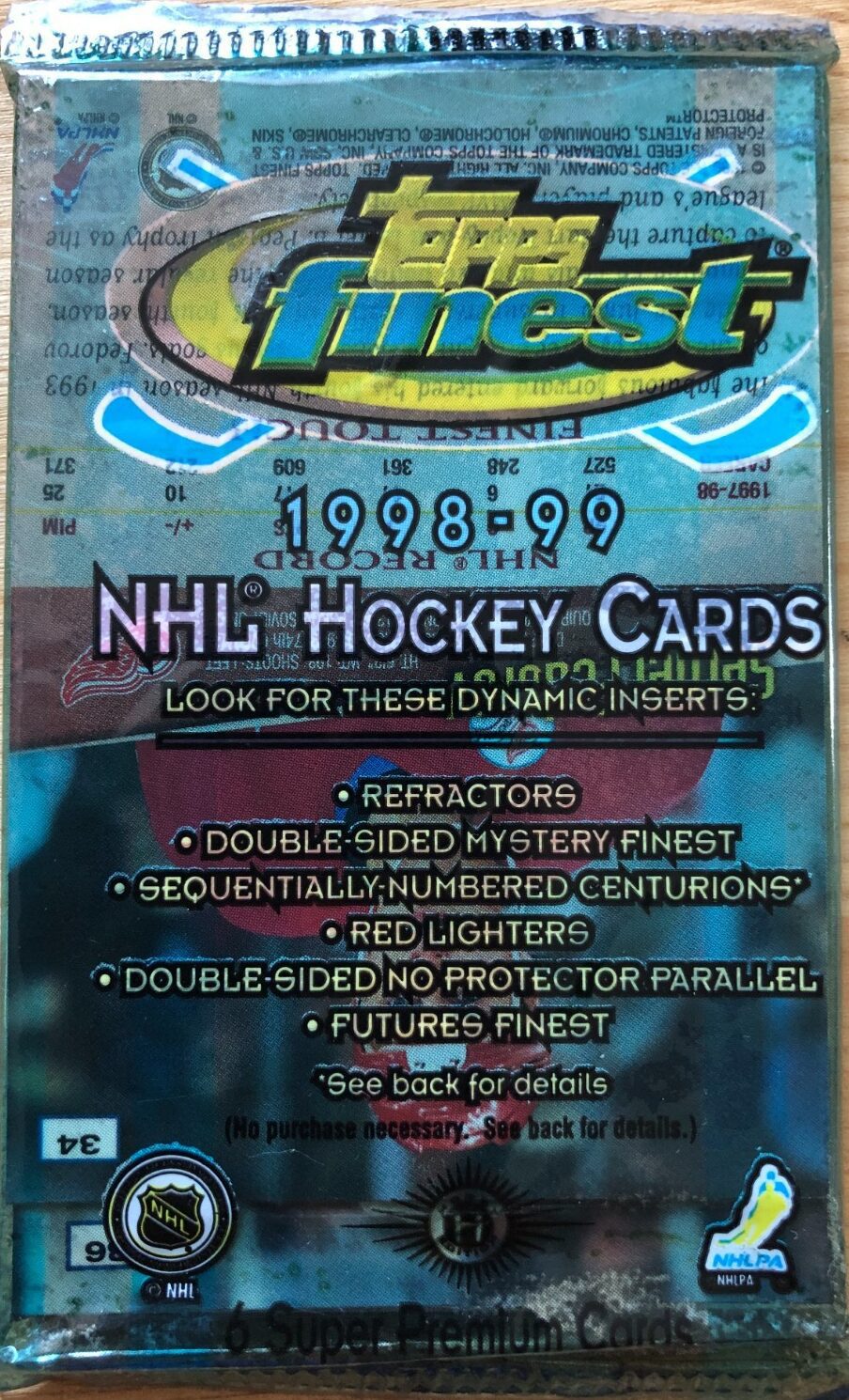 1998-99 Topps Finest Hockey Hobby Balíček