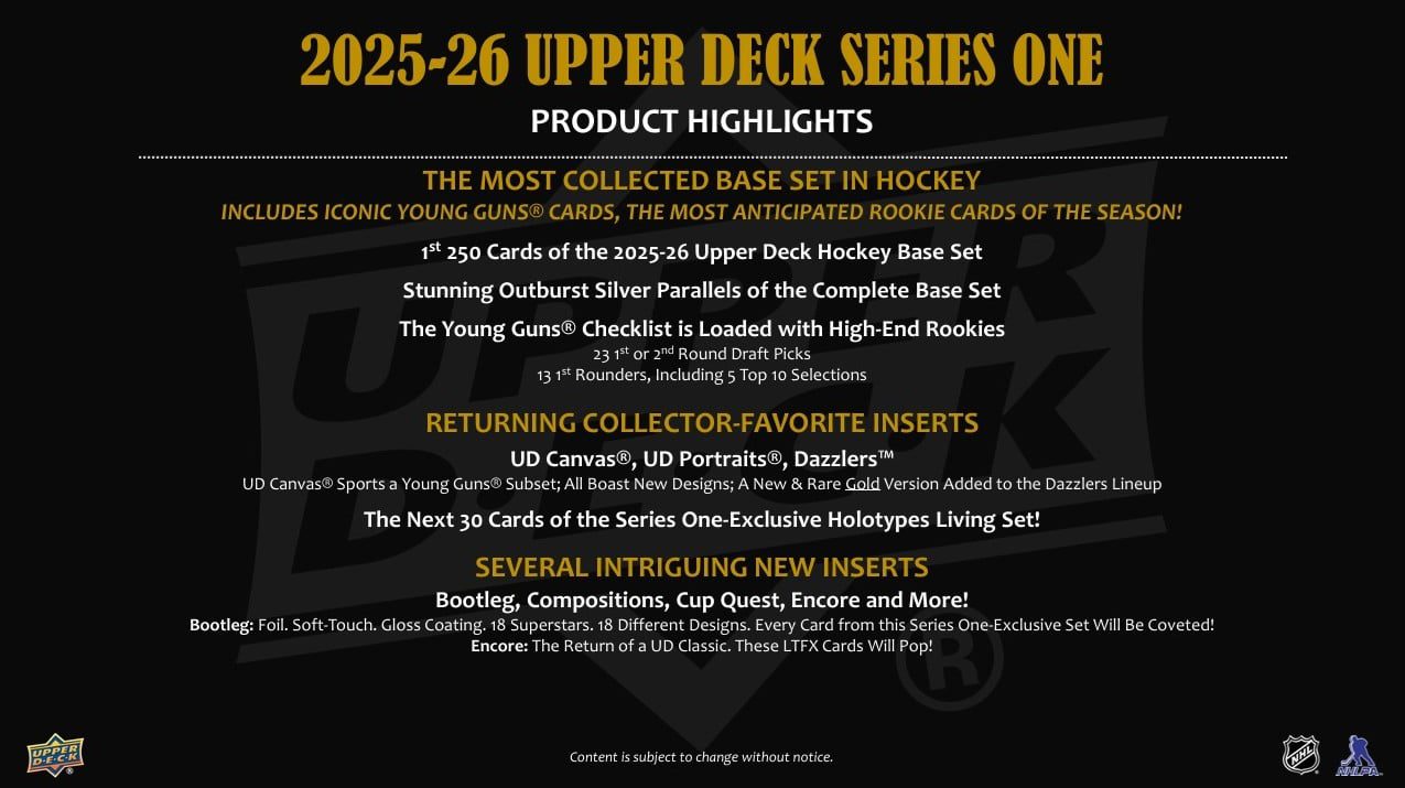2025-26 Upper Deck Series 1 Hockey Blaster Box - Obrázek 11