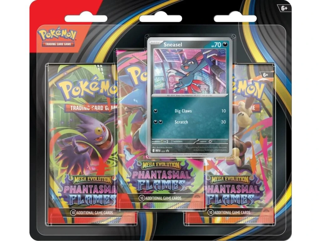 Pokémon TCG Phantasmal Flames - 3 Blister Booster Sneasel
