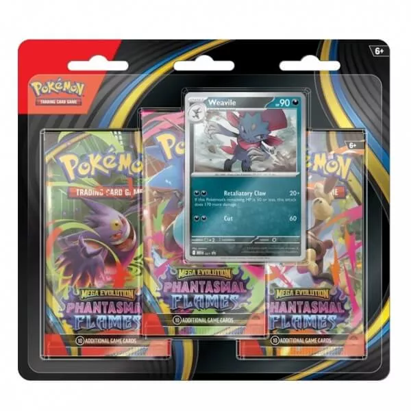 Pokémon Phantasmal Flames 3 Pack Blister - Weavile