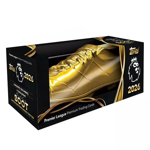 2025-26 Topps Premier League Trading Cards Golden Boot Tin Fotbal