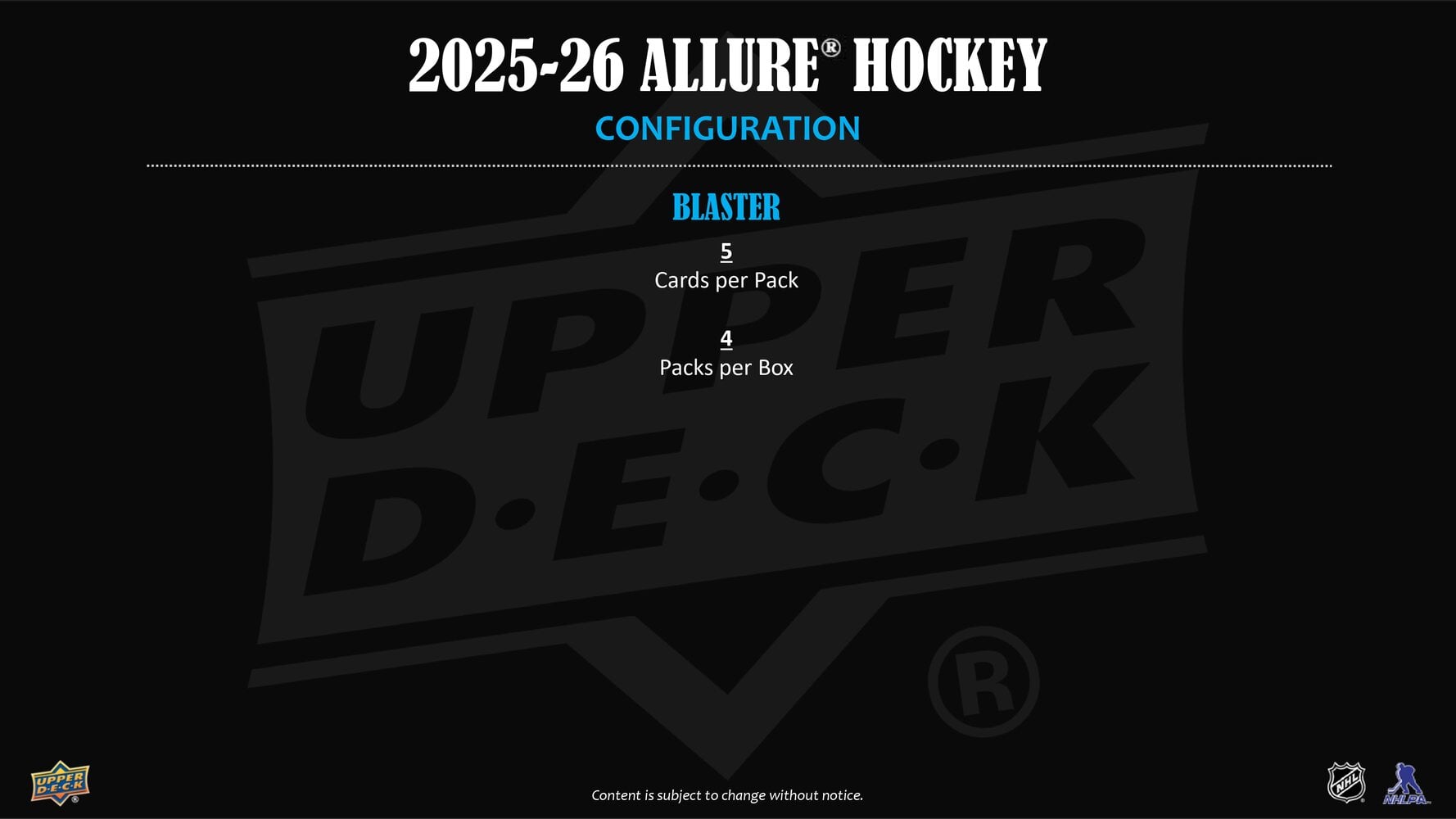2025-26 Upper Deck Allure Hockey Blaster Balíček - Obrázek 3
