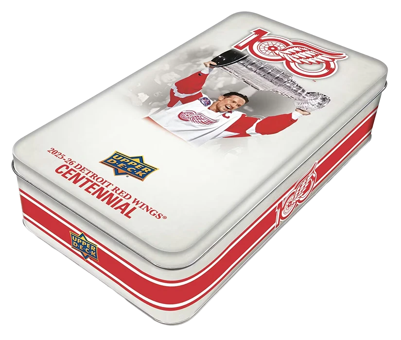 2025-26 Upper Deck Detroit Red Wings Centennial Hobby Tin Box