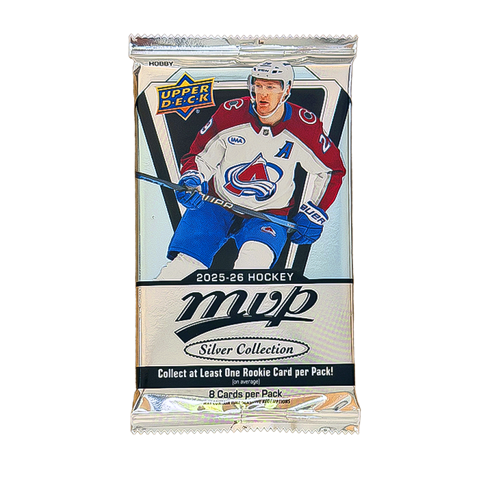 2025-26 Upper Deck MVP Silver Collection Hockey Hobby Balíček - CDD EXCLUSIVE 8 karet v balíčku